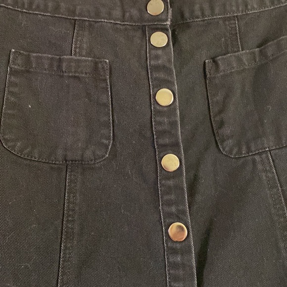 Urban Outfitters BDG Denim Black Button Mini Skirt - Picture 2 of 6